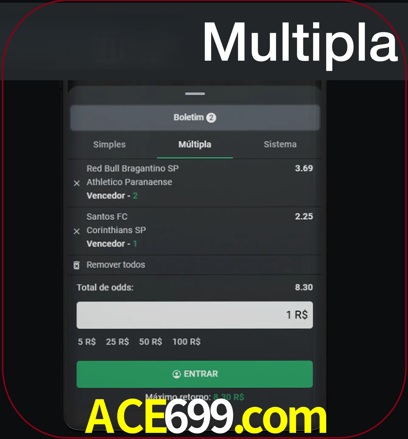 Faça apostas mais valiosas com mais de duas apostas.