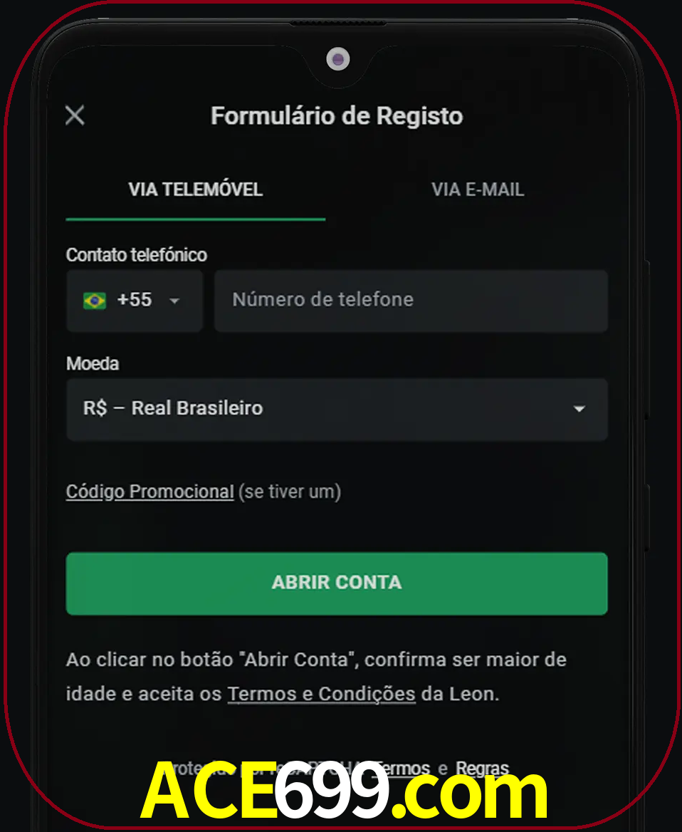 Abra o aplicativo e inicie o processo de registro.