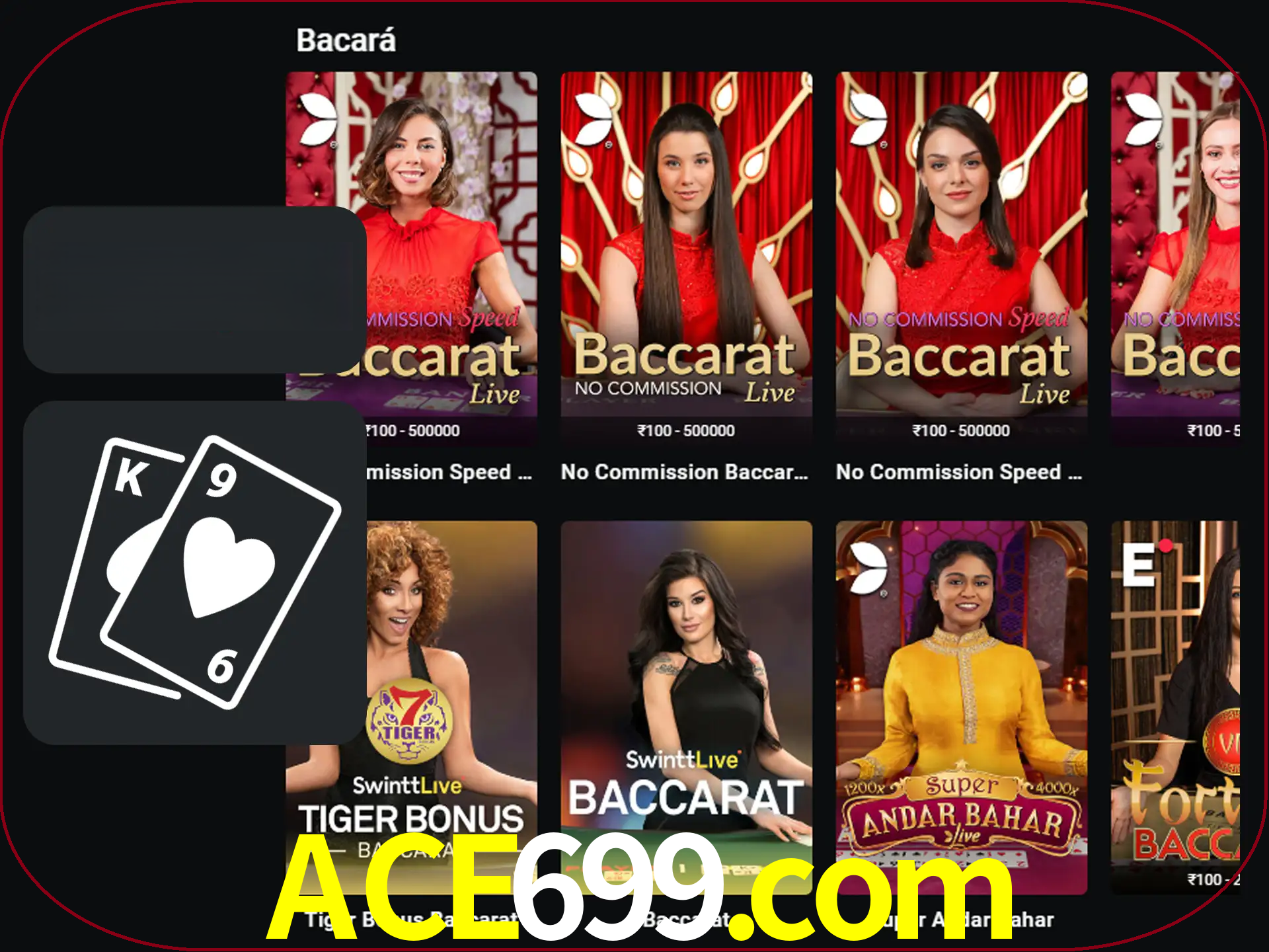 Ganhe muito dinheiro jogando jogos de bacará.