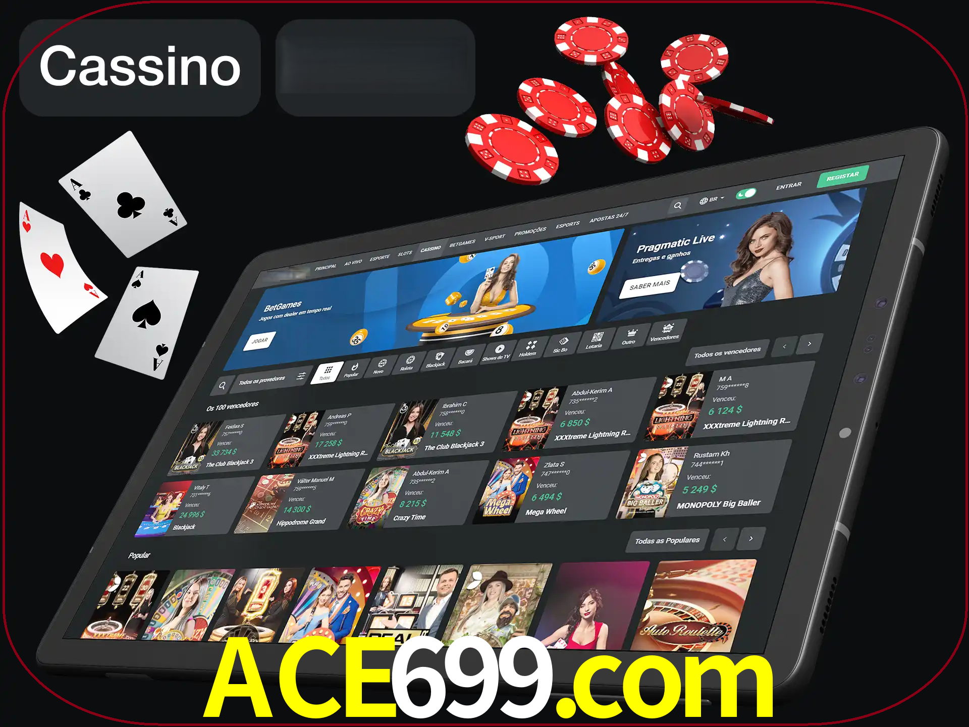 Jogue vários jogos de cassino em nosso cassino.