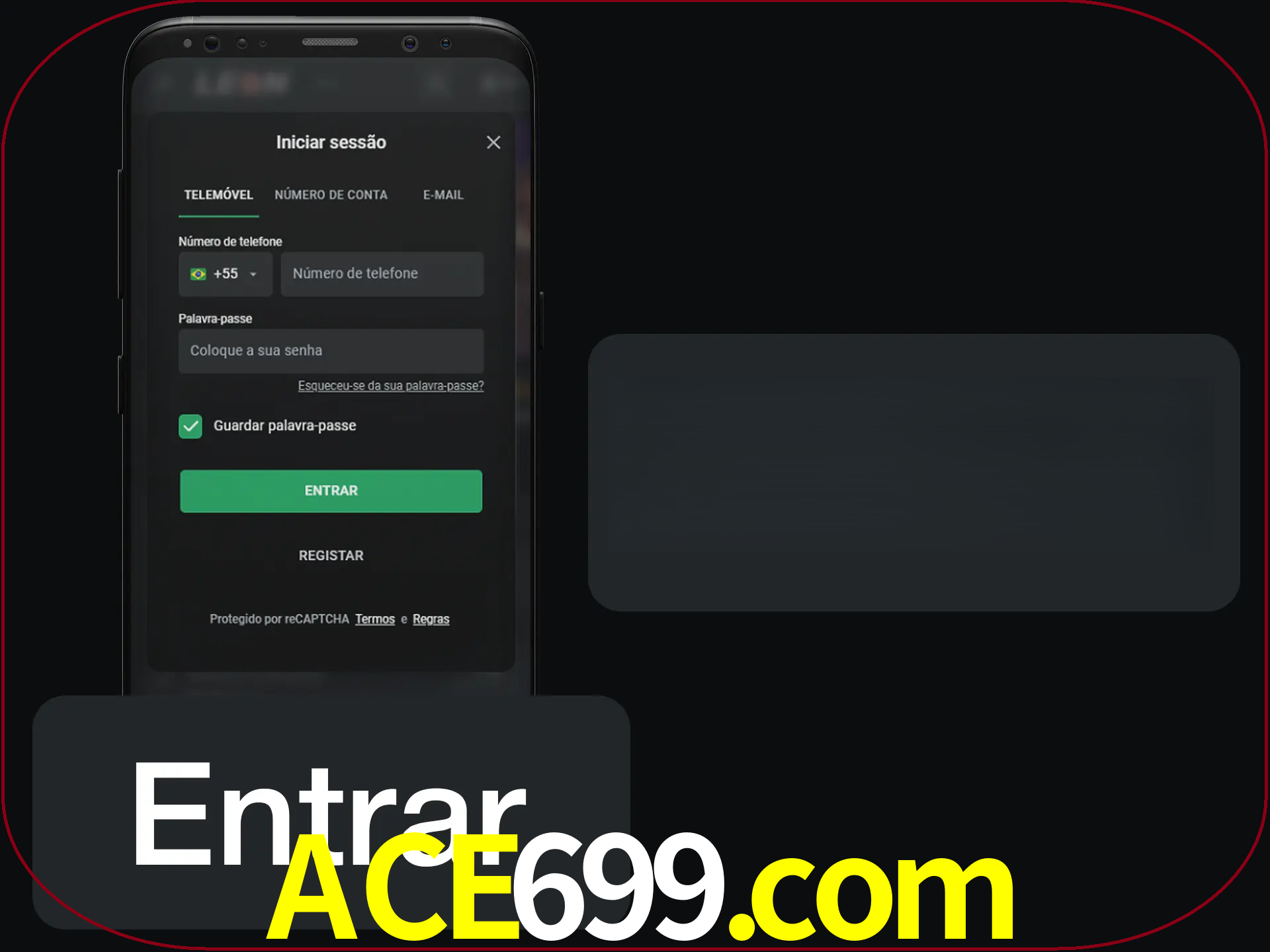 Faça o login para começar a apostar e jogar no cassino.