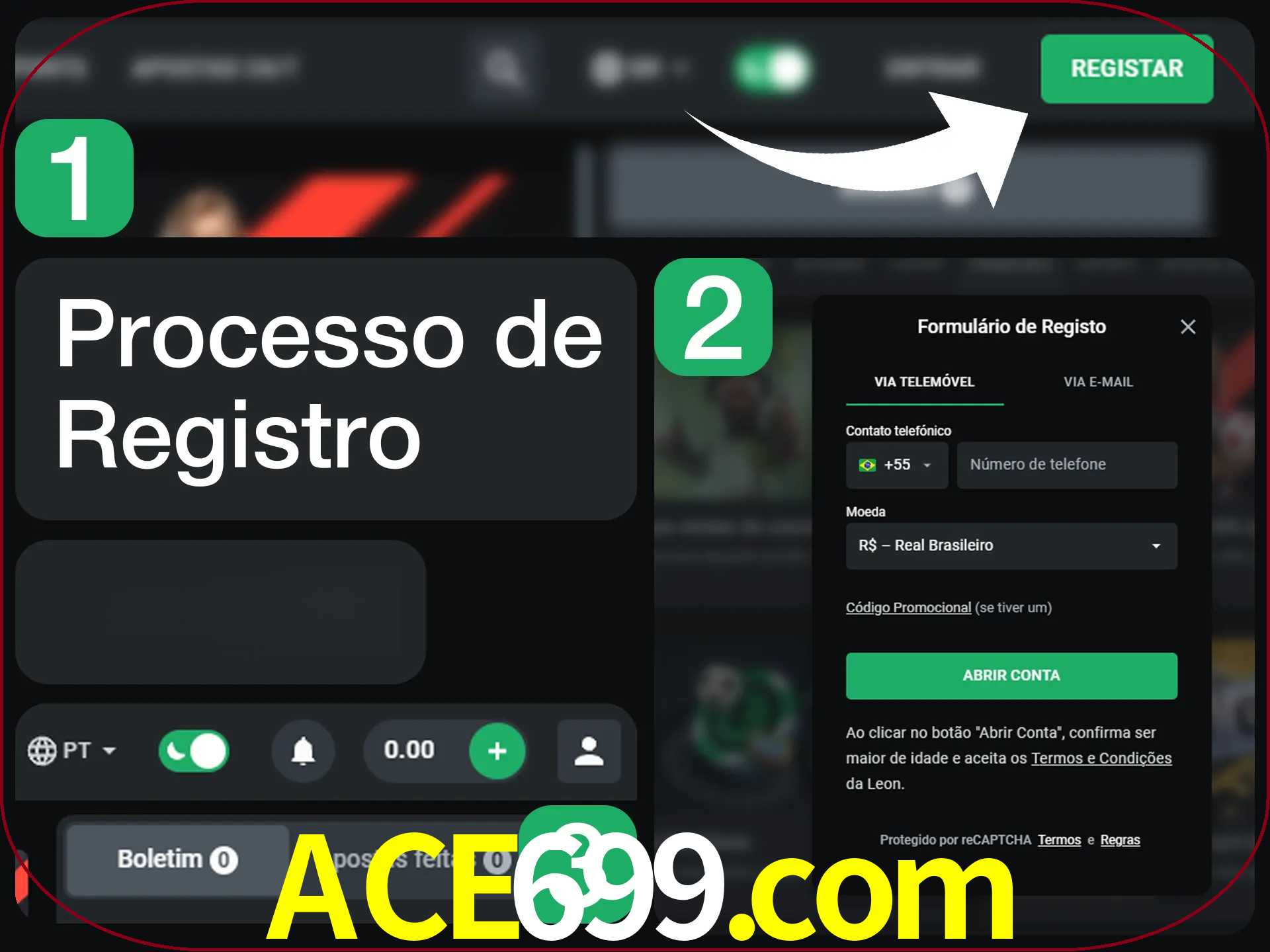 O processo de registro na LeonBet é simples.